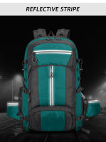 Mochila De Nylon 50L Para Camping Y Trekking Deporte Al Aire Libre Senderismo Escalada Viaje Bolsa De Hombro Reflectante Para Hombres - details 8