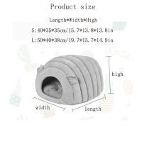 Nido De Gato Cómodo Y Caliente Para Otoño E Invierno Forma De Caterpillar Semi-Abrazado Diseño Lindo Y Encantador Para Mascotas - details 8