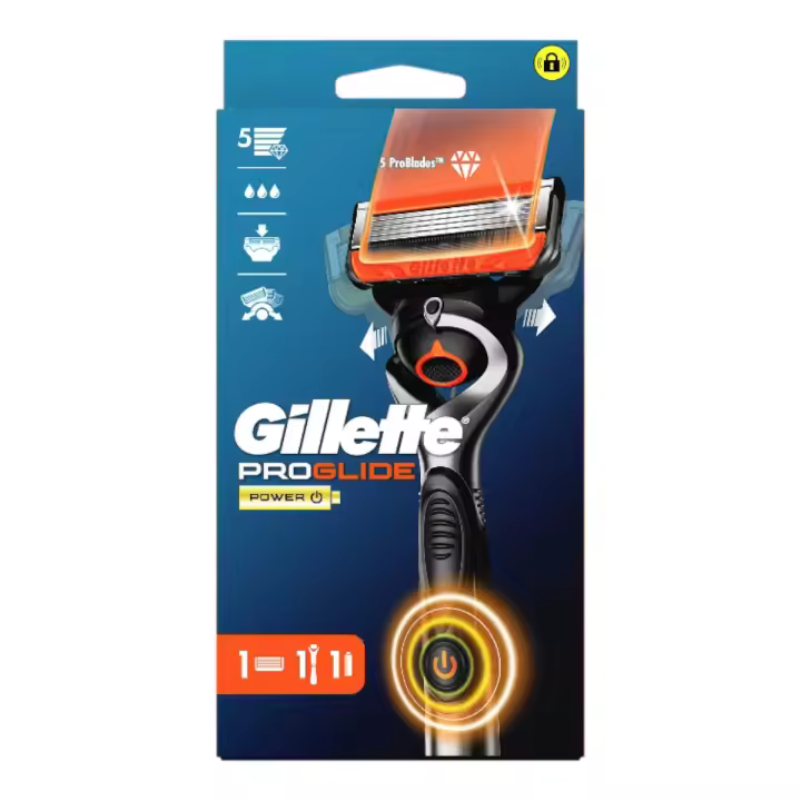 Maquinilla de Afeitar Gillette ProGlide Power para Hombre Mango Ergonómico + 1 Recambio - 1