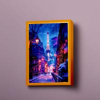 Lámpara De Noche LED En Forma De Luna De París Para Decoración Del Hogar Y Regalos De Navidad Marco De Fotos Con Iluminación De Dibujo De Ciudad Luz Para Mesa Lateral - details 10