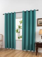 Cortinas Modernas De 100% Negro Con Encaje En La Cima, Material Suave Y Color Sólido Para Sala De Estar Y Dormitorio - details 1