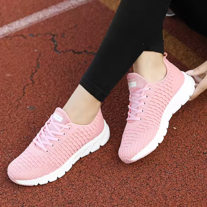 Woman Breathable Mesh Platform Sneakers Women Slip on Soft Ladies Casual Running Shoes Woman Knit Sock Shoes Flats - 1