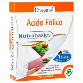 Drasanvi Ácido Fólico Nutrabasics 30Caps - 1