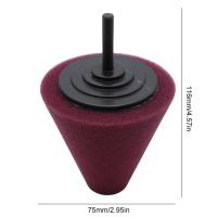 Cono De Pulido De Bola Para Automóvil Esponja De Pulido Y Lijado Para Herramienta De Pulido Y Lijado De Rueda De Coche Utilizado Con Taladro Eléctrico - details 7