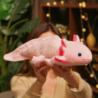Muñeco De Peluche De Salamandra De 45cm Simulación De Dinosaurio Ambystoma Muñeco De Peluche Kawaii Axolotl Regalo Para Niños - details 10