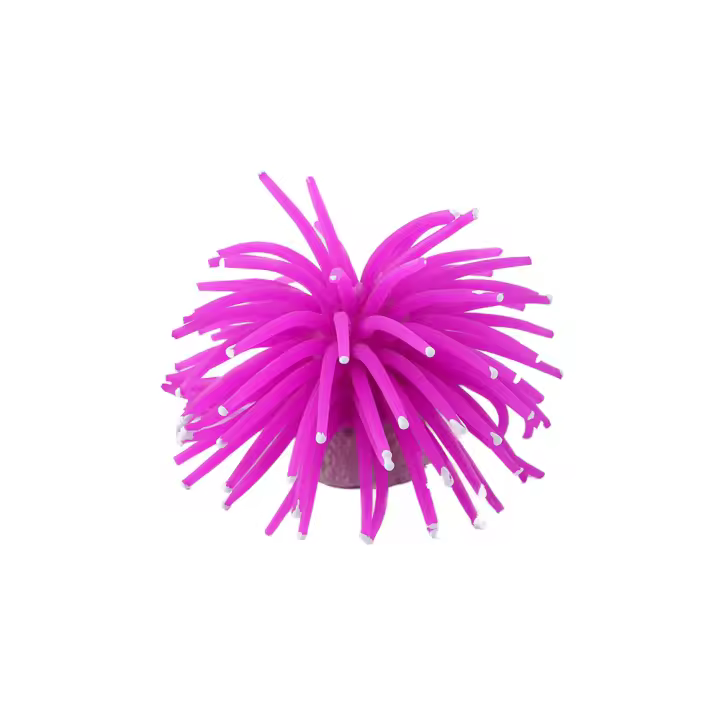 Planta De Coral Artificial De Silicona Para Acuario Decoración Marina Colorida Adorno Acuático Para Tanque De Peces - 1