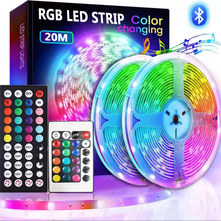 Tira De Luces LED RGB 5050 Controlable Por APP Con Remote 5V USB Para Decoración De Habitaciones Luz De Fondo Para TV Diode Flexible - 1