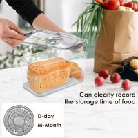 Caja De Almacenamiento De Alimentos Grande Con Registro De Tiempo Para Panadería Caja De Plástico De Grado Cocina Con Organizador De Nevera - details 5