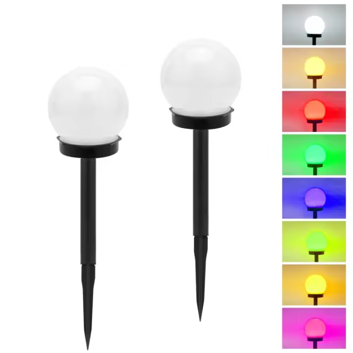 8pcs Luz Solar LED Para Jardín Lámpara De Suelo Redonda Impermeable Instalación En Suelo Iluminación Nocturna Para Paisaje Exterior - 1