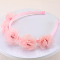 1pc Diadema Para Niñas Con Decoración De Flor Accesorios Para El Cabello Para Mujeres Diadema Multifuncional De Poliéster Para Exterior O Interior - details 0