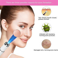 Máquina Facial De Luz Azul Para Eliminación De Acné Y Arrugas Láser Pen Herramienta De Cuidado Facial Blanqueamiento De Textura Mantenimiento De Ojos Morados Belleza Facial - details 0