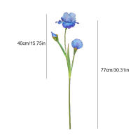 Rama De Iris Artificial Con 3 Cabezas Flores Silken Para Decoración De Mesa De Fiesta Decoración De Hogar Para Bodas Y Aniversarios - details 5