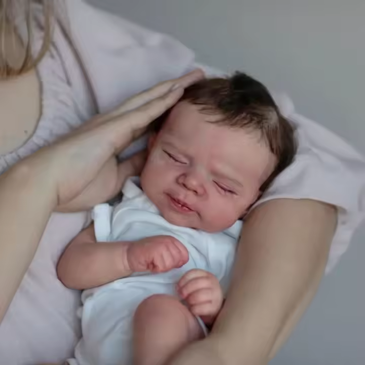 Muñeca Bebé Realista De Silicona Suave 48cm BZDOLL Con Piel Pintada 3D Y Ojos Abiertos Como Recién Nacido Regalo De Cumpleaños Para Niñas - 1