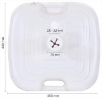 Base de Sombrilla Rellenable con Agua, Color Blanco, 44x44x15 cm, Capacidad de 20L, Ligera y Apta para Verano - details 1