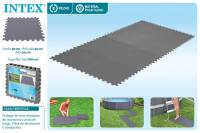 Protector suelo Intex para piscinas 50x50x0,5cm 8 piezas Color Gris - details 3