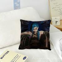 Funda De Cojín Anime Arcane Jinx Suave Para Decoración De Sofa Y Hogar Protección De Almohada Tamaño 45x45cm 50x50cm - details 3