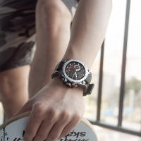 Reloj De Cuarzo Para Hombres SMAEL Con Correa Roja De 50M Resistente Al Agua Alarma Cronógrafo Analógico Y Digital Deportivo - details 14