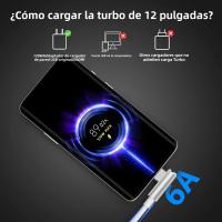 Cable De Carga Rápida Tipo C 90 Grados 6A 67W 120W Para Xiaomi 11 12 13T 14 Redmi Note 11T 12T 13 pro POCO F4 F5 X4 X5 Pack De 2 - details 3