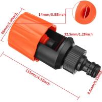 Adaptador De Conexión Rápida Para Grifo Del Jardín Tubo De Plástico Universal Para Agua De Manera No Marcada Material De Goma Origen China Continental - details 0
