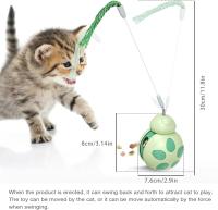 Juguete tambaleante, juguete interactivo de equilibrio para gatos, juguete con forma de escarabajo con juguete para gatos, juguete para gatos de interior, dispensador de bocadillos para que los gatitos hagan ejercicio y se aburran, alimentación de mascota - details 3