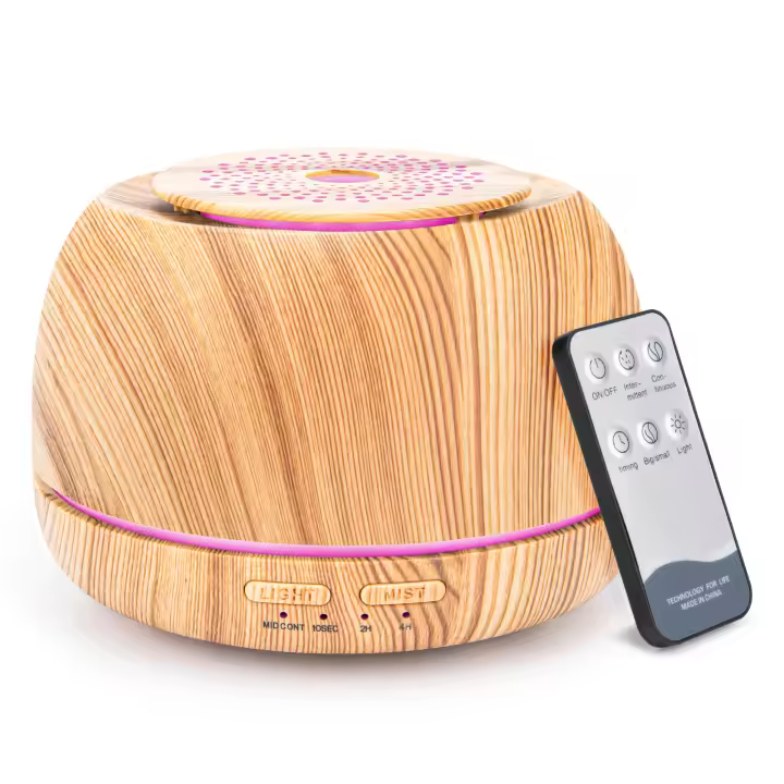 Mini humidificador USB de Grano de Madera para Coche, máquina de aromaterapia Creative de escritorio, dimusor de aceites Esenciales, 300ml - 1