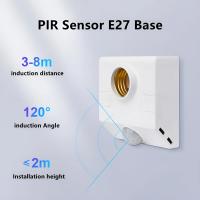 Soporte De Lámpara E27 Con Sensor De Movimiento PIR 360 Grados Y Luz LED No Ajustable Tiempo De Retardo Base De Diodo Emisor De Luz AC 100V-265V - details 10