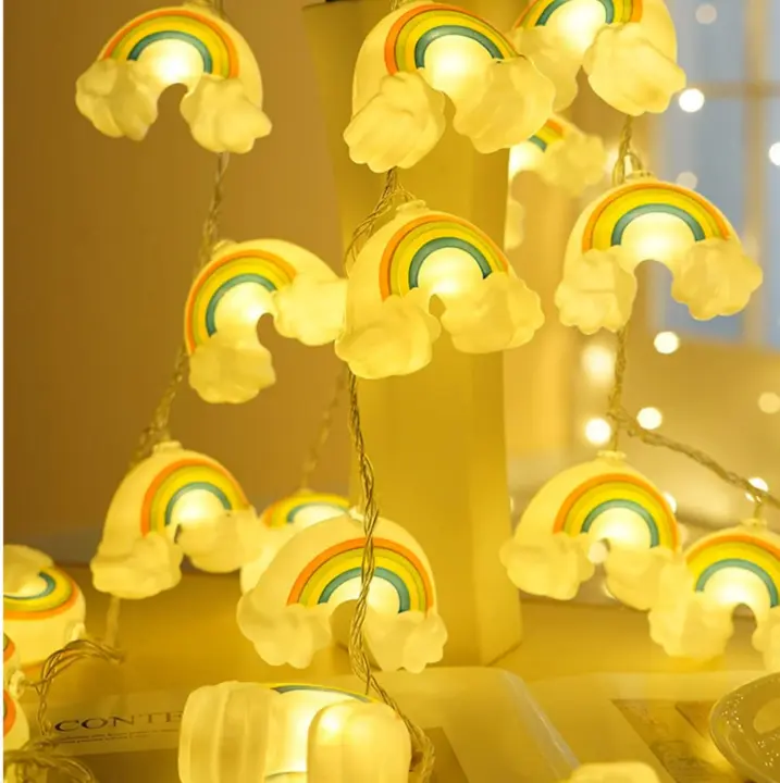 Guirnalda de luces de arcoíris para cenador, bonitas luces de hadas para pared, para el hogar, regalo de Navidad, guardería, decoración de dormitorio - 1