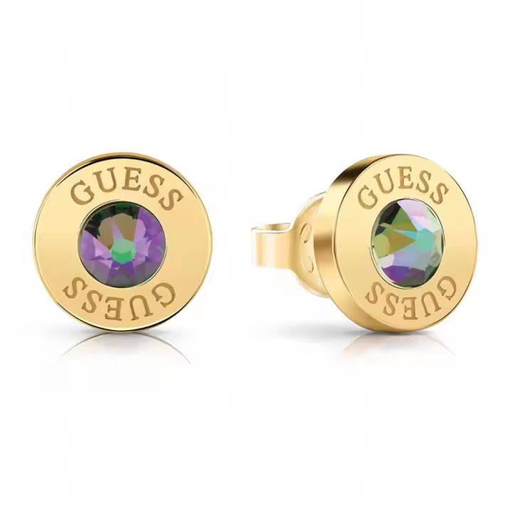 GUESS Pendientes Mujer Acero Inoxidable Dorado Circonitas Shiny Crystals UBE78092 - 1