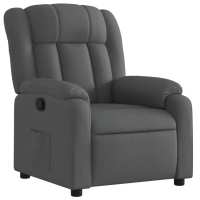 vidaXL Sillón reclinable de tela Gris claro, Gris oscuro, Negro Sillon Dormitorio Sillon Comodos Silla Relax Sillón Sofá - details 0