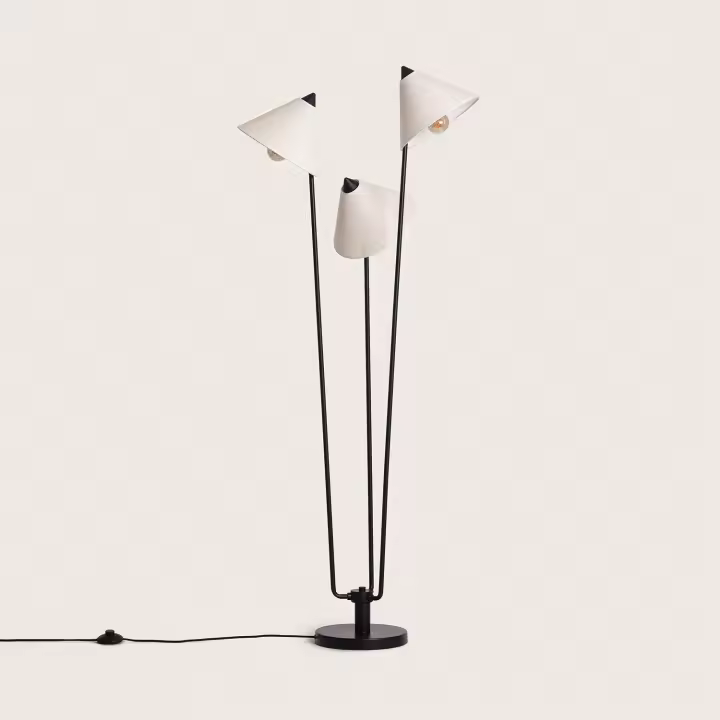 Ledkia Lámpara de Pie Metal Bells Blanco - 1