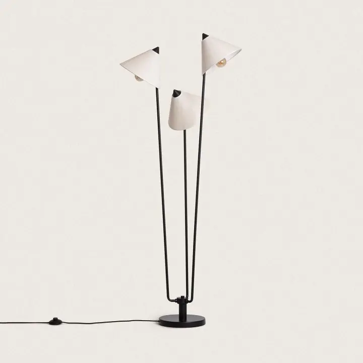 Ledkia Lámpara de Pie Metal Bells Blanco - 1