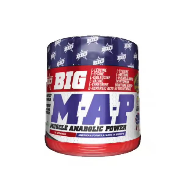 Big BIG M-A-P Muscle Anabolic Power - Suplemento anabólico de aminoácidos - 50 servicios (250 tabletas) - Mejora la recuperación muscular - Encapsulado - Incrementa la masa muscular - Reduce la degradación muscular. - 1