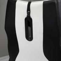 Silla Gaming Silla de ordenador ergonómica con función balancín Silla giratoria Mero regulable en Altura Negro + Blanco 67x75x106-112 cm - details 2