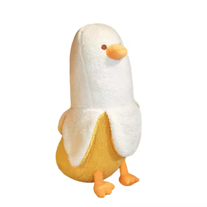 Muñeco De Peluche Creativo De Banano Pato 50cm/70cm Suave Algodón Para Decoración De Sofa Cama Regalo Para Niñas - 1