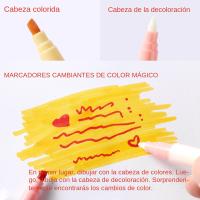 Juego De 12 Lápices De Resaltador Mágicos De Color Cambio Doble Para Estudiantes Diario Scrapbooking Pintura DIY Oficina Y Clase - details 3