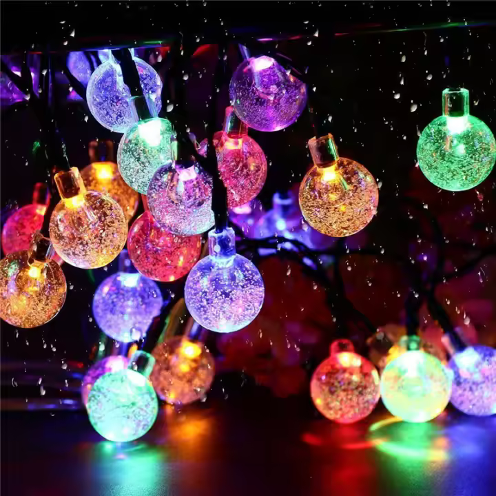 Luces De Cadena Solar Para Exterior 20 LED Con 8 Modos Impermeables Luz De Patio Para Decoración De Jardín Y Fiesta - 1