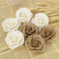2/3/5pcs Flores De Jute Hessian Vintage Rustic Para Decoración De Boda Navidad Eventos Y Fiestas Accesorios De Manualidades DIY - details 11