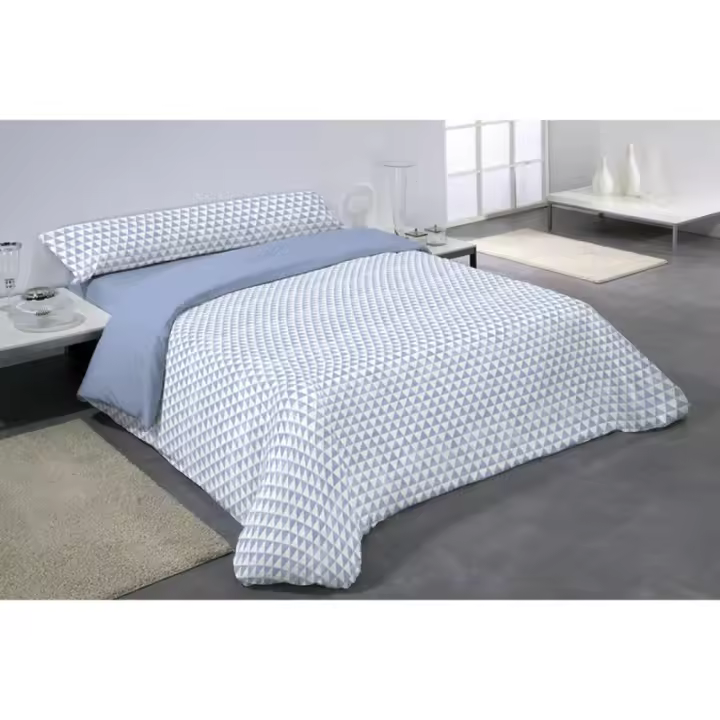 Hosteline - Juego de funda nórdica Hosteline DAREL Azul Cama de 135 3 Piezas - 1