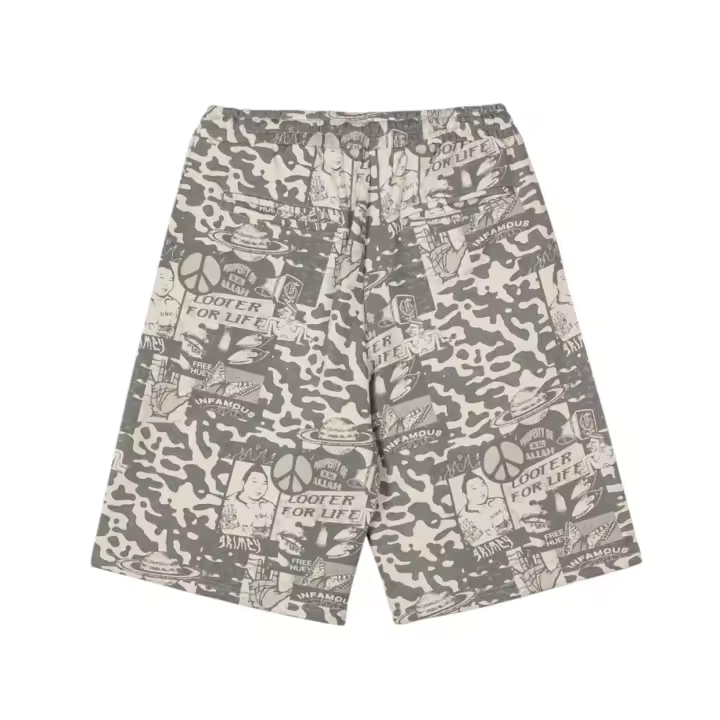 Pantalon Corto Grimey Peace Within All Over Print Baggy - 1