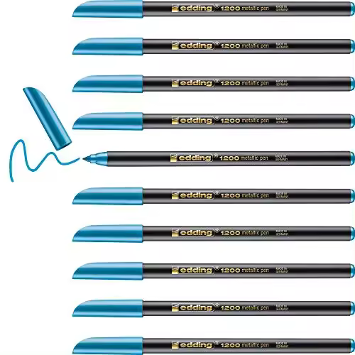 Rotulador edding punta fibra 1200 azul metalizado n 73 punta redonda 1-3 mm - 1