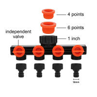 Divisoria De Válvula 3/4" Conector Para Riega Distribuidor 4 Caminos Divisores De Tubo Para Conectores De Agua Y Taps - details 4
