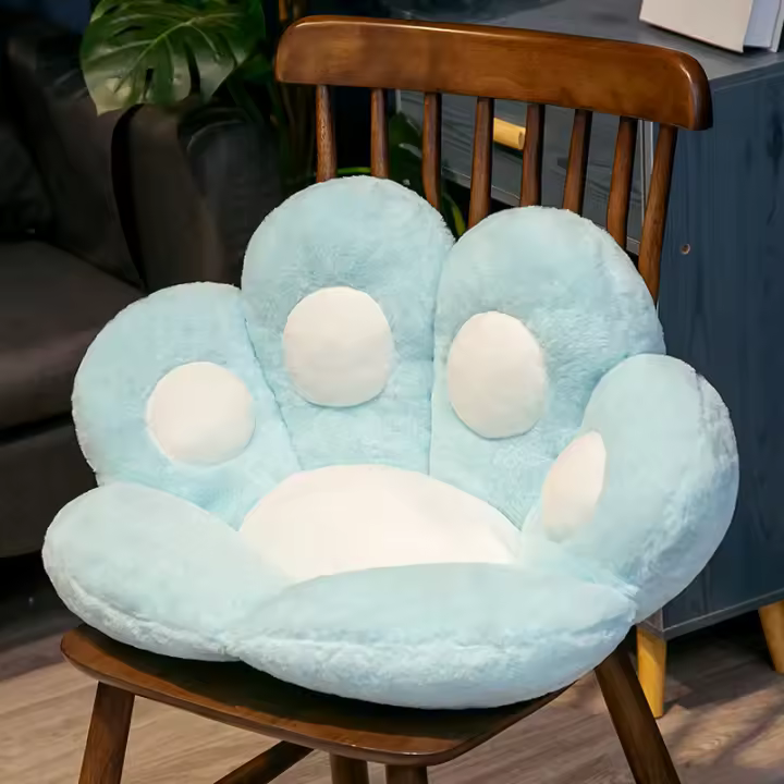 Cojín De Silla En Forma De Pata De Gato Lindo Cojín De Asiento Cómodo Cojín De Piso Estilo De Pata De Gato Para El Hogar - 1