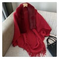 Chal De Punto Para Mujer Cuello De Piel De Peluche Grueso Abrigo De Evening Vestido De Boda Manto Cardigan Capa Estilo Casual - details 6