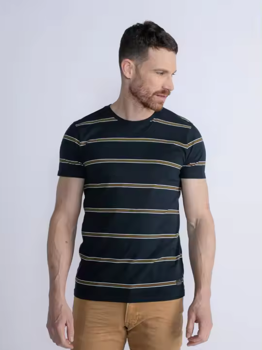 Petrol Industries Camiseta Rayas Rugby Marino TSR615 - 1