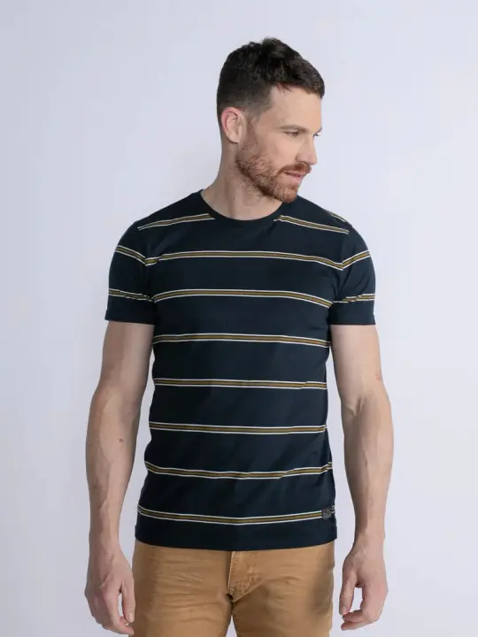 Petrol Industries Camiseta Rayas Rugby Marino TSR615 - 1