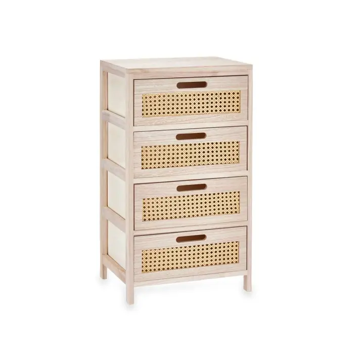 Cajonera Rattan Natural 40 x 73 x 29 cm 4 cajones - 1
