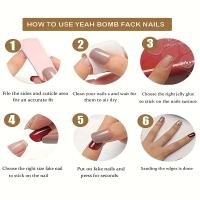 24 Piezas De Arte De Uñas En Forma De Almendra Con Diseño De Uñas Postizas De Presión Que Colocan Un Conejito Suave Y Lindo En Tus Dedos - details 4