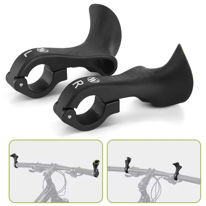Manillar De Bicicleta Luminoso De Nylon Para Montaña Y Carretera Accesorios De Manillar De Cuernos De Vaca MTB Manillar De Asiento De Mano - 1