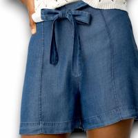 Pantalón Corto Frances Tiffosi Mujer | Tiro Medio Lazo | Bermuda Lyocell Transpirable - details 3
