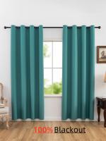 Cortinas Modernas De 100% Negro Con Encaje En La Cima, Material Suave Y Color Sólido Para Sala De Estar Y Dormitorio - details 0